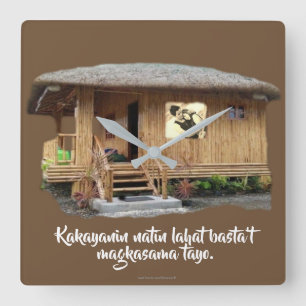 Kakayanin natin lahat basta't magkasama tayo quadratische wanduhr