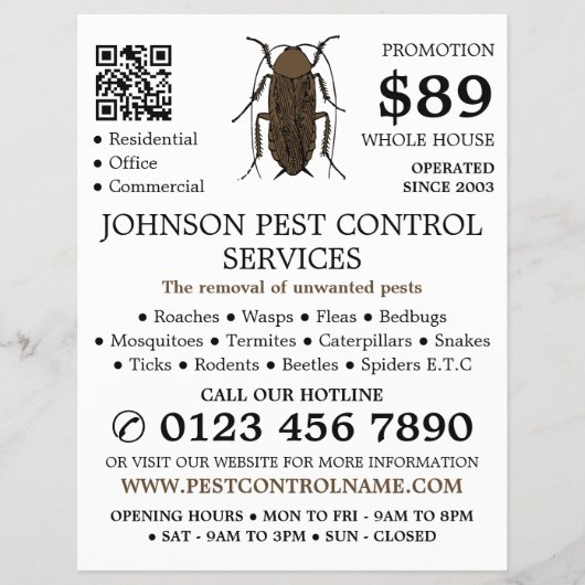 Kakerdesign, Schädlingswerbung für die Kontrolle Flyer (Vorne)