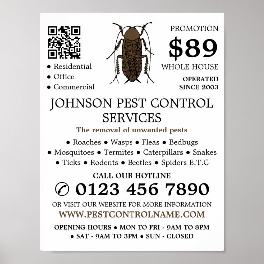 Kakerdesign, Schädlingswerbung für die Kontrolle Poster (Vorne)