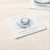 Kakerkorallenheirat mit verunreinigtem Unterwasser Rechteckiger Pappuntersetzer (angewinkelt)