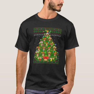 Kakerlaken Weihnachten Leuchtender Baum Santa Kake T-Shirt