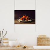 Kaki-Abendessen-Frucht-Stillleben-Poster Poster (Küche)