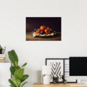 Kaki-Abendessen-Frucht-Stillleben-Poster Poster (Heimbüro)