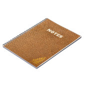 Kaki-brauner Lederstil Notizblock (Linke Seite)