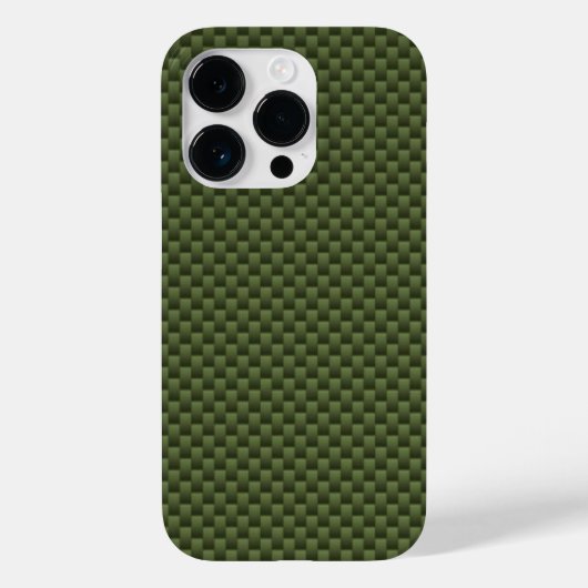 Kaki Green Carbon Fiber Automotive Texture Case-Mate iPhone Hülle (Rückseite)