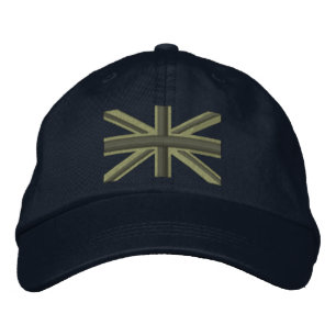 Kaki Union Jack Flag England Swag Stickerei Bestickte Kappe