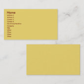 Kakifarbige Visitenkarte (Vorne/Hinten)