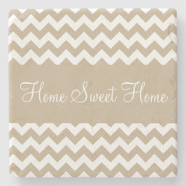 Kakifarbige Zickzack Streifen TANs Steinuntersetzer