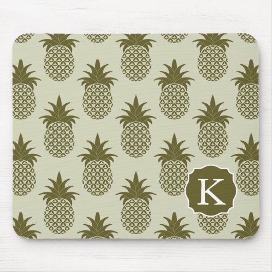 Kakifarbiges Ananas-Muster | addieren Ihre Mousepad (Vorne)