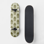 Kakifarbiges Ananas-Muster Skateboard (Vorderseite)