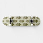 Kakifarbiges Ananas-Muster Skateboard (Horizontal)
