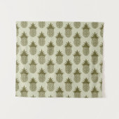 Kakifarbiges Ananas-Muster Wandteppich (Vorderseite (Horizontal))