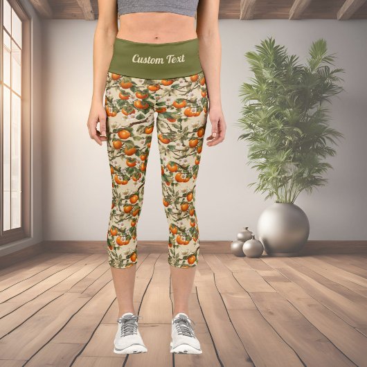 Kakis-Muster Capri Leggings