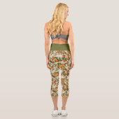 Kakis-Muster Capri Leggings (Rückseite)