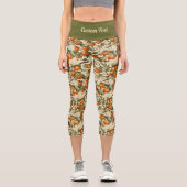 Kakis-Muster Capri Leggings (Vorderseite)