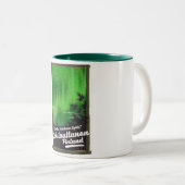 Kakslauttanen Finland-Reiseplakat Zweifarbige Tasse (VorderseiteRechts)