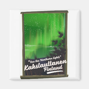 Kakslauttanen Finnland Reiseplakat Magnet