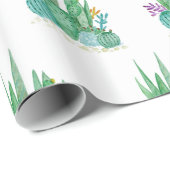 Kakteen, Aquarell Geschenkpapier (Rolleneckpunkt)