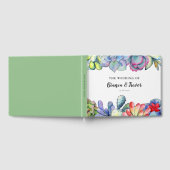 Kakteen-Aquarell-Hochzeit Gästebuch (Voll)