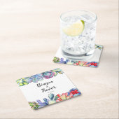 Kakteen-Aquarell-Hochzeit Rechteckiger Pappuntersetzer (Vor Ort)