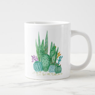 Kakteen, Aquarell Jumbo-Tasse