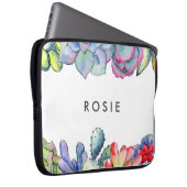 Kakteen, Aquarell Laptopschutzhülle (Vorne Rechts)