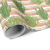 Kakteen, Aquarellfarbe, Streifen-Hintergrund, naht Geschenkpapier (Rolleneckpunkt)