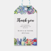 Kakteen, Aquarellfarben Gastgeschenk Hochzeit Geschenkanhänger (Vorderseite)