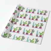 Kakteen Art Wrapping Paper Geschenkpapier (Ungerollt)