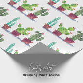 Kakteen Art Wrapping Paper Geschenkpapier
