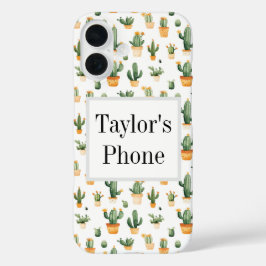 Kakteen auf Weiß iPhone 16 Hülle