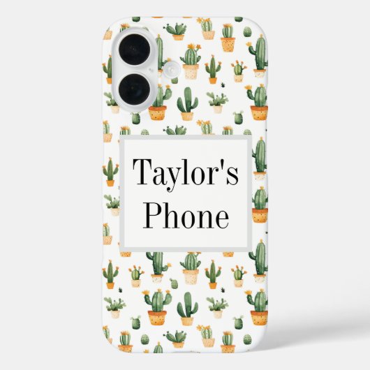 Kakteen auf Weiß Case-Mate iPhone Hülle (Rückseite)