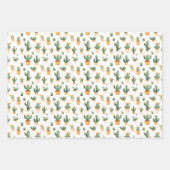 Kakteen auf Weiß Geschenkpapier Set (Vorderseite 3)