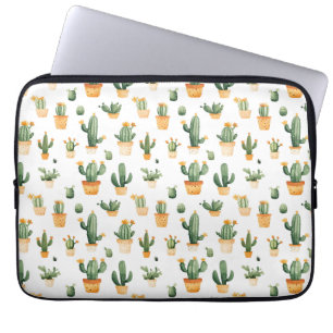 Kakteen auf Weiß Laptopschutzhülle