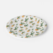 Kakteen auf Weiß Pappteller (Schrägansicht)