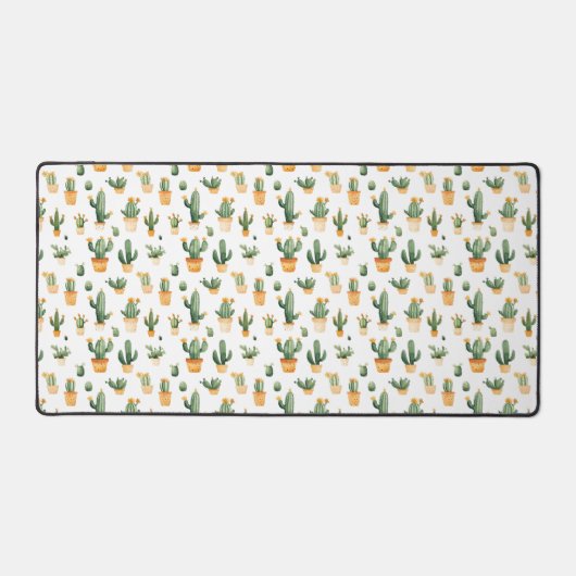 Kakteen auf Weiß Schreibtischunterlage (Vorderseite)