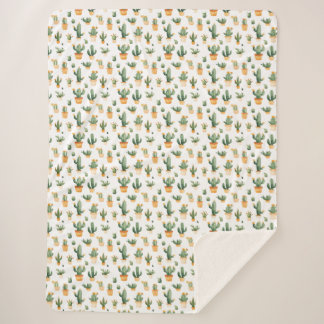 Kakteen auf Weiß Sherpadecke