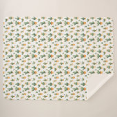 Kakteen auf Weiß Sherpadecke (Vorderseite (Horizontal))