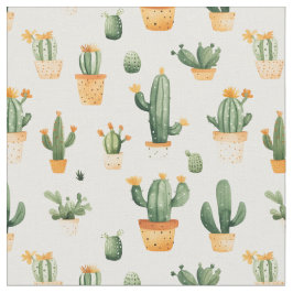 Kakteen auf Weiß Stoff