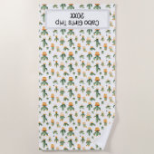 Kakteen auf Weiß Strandtuch (Vorderseite)