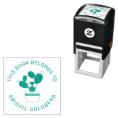 Kakteen bespectacled Dieses Buch gehört Permastempel (Beispiel)