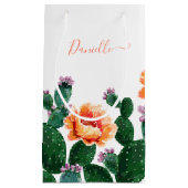 Kakteen Blühen mit Blume Kleine Geschenktüte (Vorderseite)
