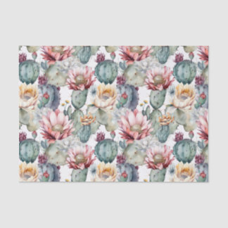 Kakteen blühende Sukkulente Seidenpapier