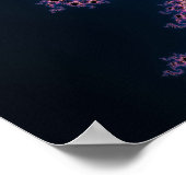 Kakteen Blume - Fraktal Poster (Ecke)