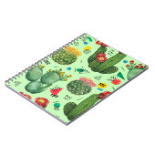 Kakteen-Blume: Geometrischer Hintergrund für Wasse Notizblock (Linke Seite)