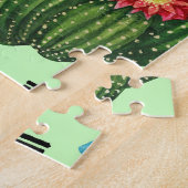 Kakteen-Blume: Geometrischer Hintergrund für Wasse Puzzle (Seite)
