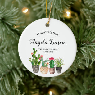 Kakteen-Blume im Gedächtnis der Mama Keramik Ornament