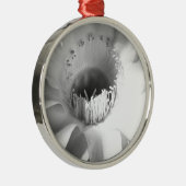 Kakteen-Blume in Schwarz und Weiß #succulent Ornament Aus Metall (Rechts)