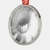 Kakteen-Blume in Schwarz und Weiß #succulent Ornament Aus Metall (Links)