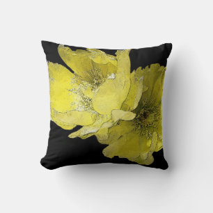 Kakteen Blume MoJo Kissen, gelb Kissen